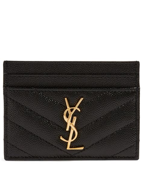 ysl yves saint laurent monogram card holder|ysl card case.